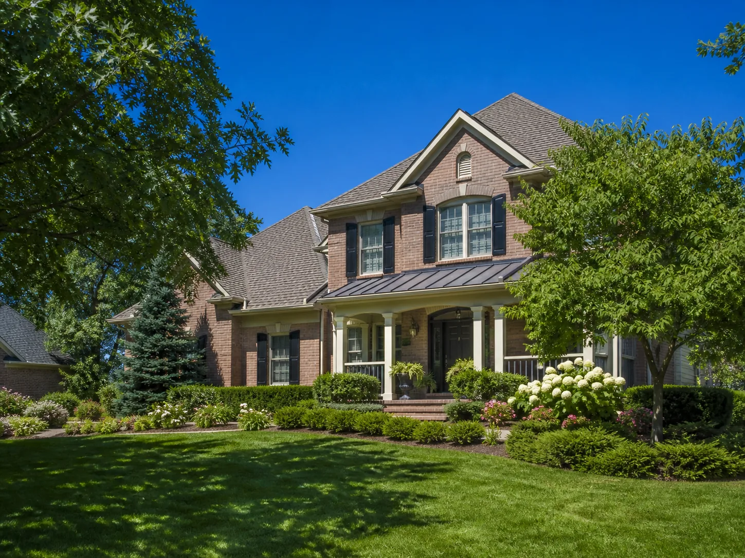 Suburban home in summer